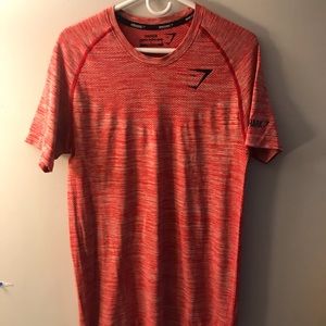 Gymshark Workout Shirt Size L Red Discontinued